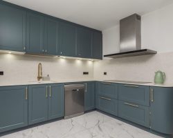 LED lighting is a common feature in modern kitchens, offering bright, energy-efficient light